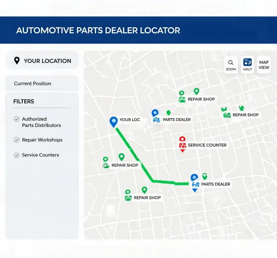 Regional dealer locator map